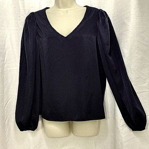 NWT $216 Drew Black Silky Top